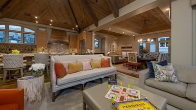 Living room to kitchen view