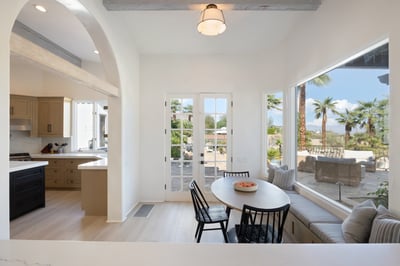 Breakfast nook off the kitchen with seating for 6 and tons of natural light throughout.