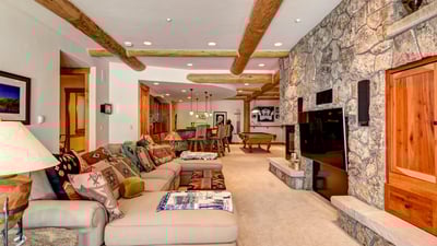 Family room on lower level
