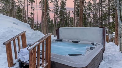Private hot tub just steps away!