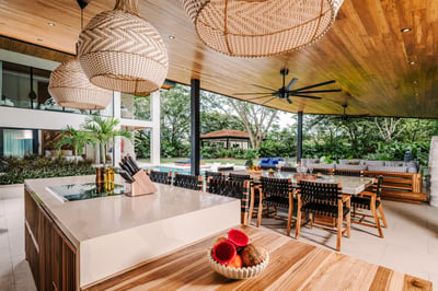 Main House Outdoor Dining Room and Kitchen