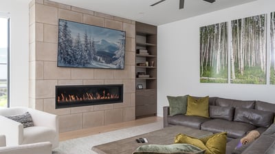 Great room fireplace