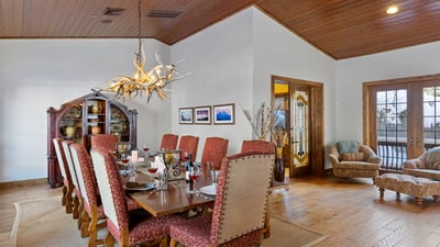 Dining area seats 10