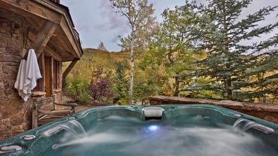 Private hot tub with views