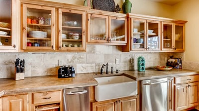 Kitchen with farmhouse sink