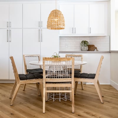 Eat-in kitchen table with seating for 5.