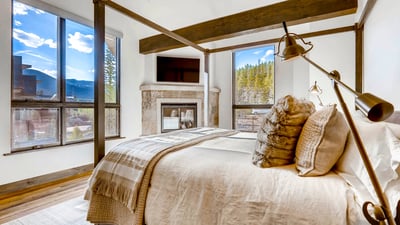 Primary King Suite with fireplace