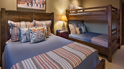Family suite with queen bed and a full over full bunk