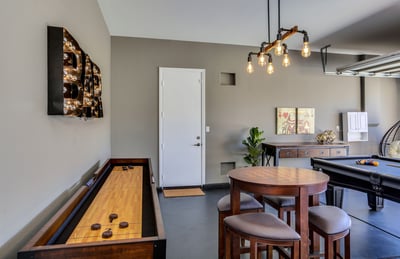 Shuffle board and game tables