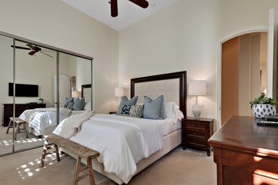 Guest bedroom 2 with king bed, TV and en suite bath