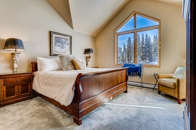 Primary suite on upper level