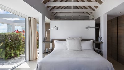 Bedroom 2: Located in a separate building next to the main house. King bed, air conditioni
