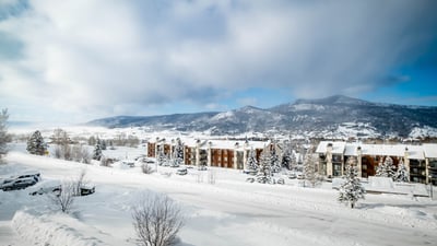 Deck view in winter