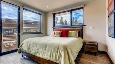 King suite on lower level with patio