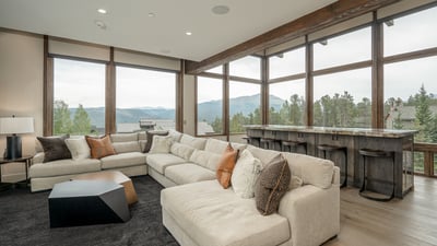 Spectacular family room with views all around