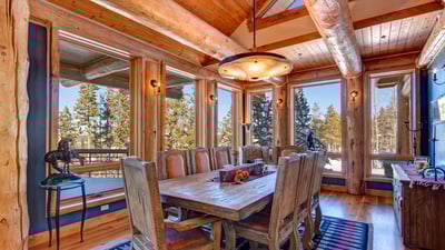 Dining area enjoys beautiful views
