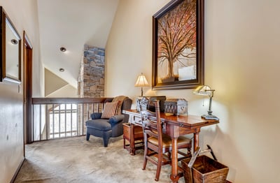 Loft with sitting and desk area