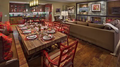 Dining area with seating for 10