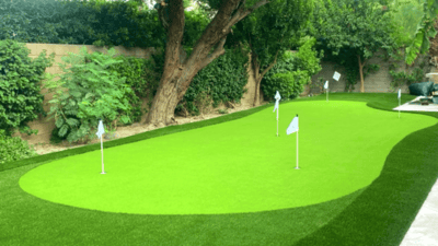 Brand new putting green