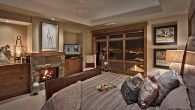 Primary suite with fireplace