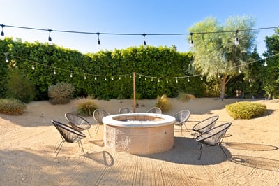 Roast some s'mores or sip on a glass of wine around the fire pit