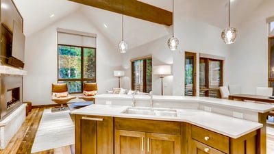 Kitchen opens to great room