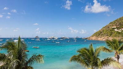 Outdoors: The villa is walking distance to the Corossol beach. 