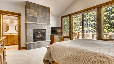 Primary King Suite fireplace