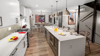 Kitchen with large center island