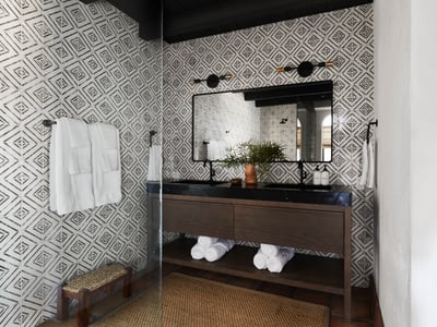Spacious bathrooms abound at Casa Tierra.