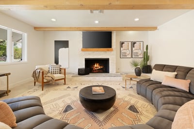 Decorative Fireplace only in the cozy living room