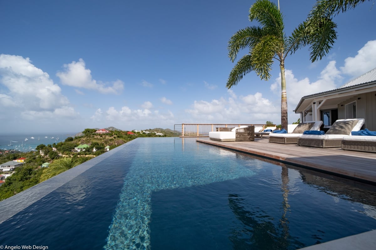 Terrace & Pool: Large terrace overlooking the sea and the magnificent sunsets, large heated infinity - Image 3