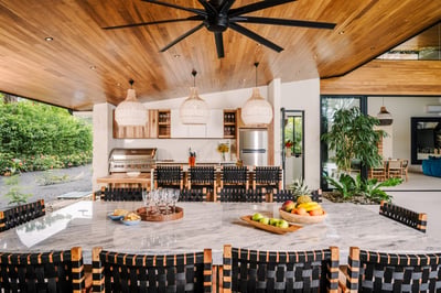 Main House Outdoor Dining Room and Kitchen