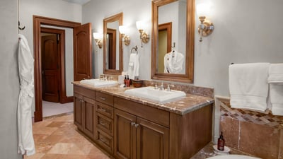 Primary ensuite in upper level