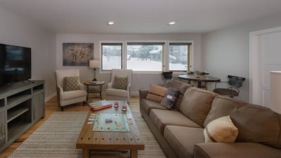 Family Room, Mid-Level - TV and game table