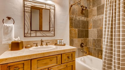 Hall bathroom on lower level