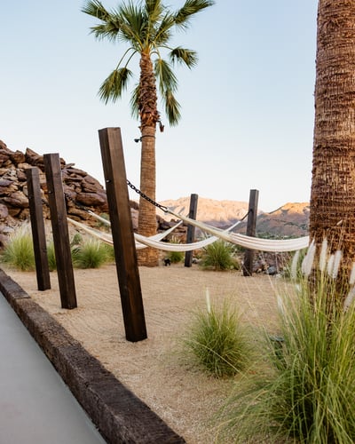 Unwind in the tranquil hammock garden