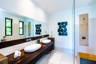 #1. Relax in your private bathroom with double sinks