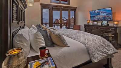 Primary suite with deck access