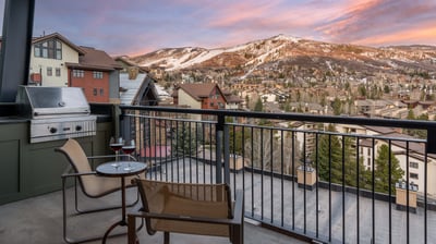 Balcony with views of Steamboat Ski Resort