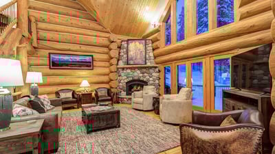 Get cozy around the fireplace