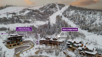 Apex Lodge South has unique ski access, ask our team for details