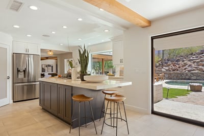 Chef's kitchen with all top of the line appliances