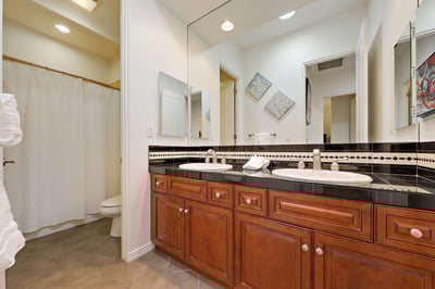 Guest bedrooms 4 & 5 shared bath with shower and tub