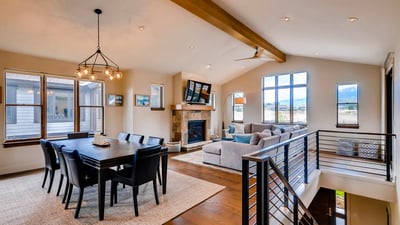 Open layout dining room, great room