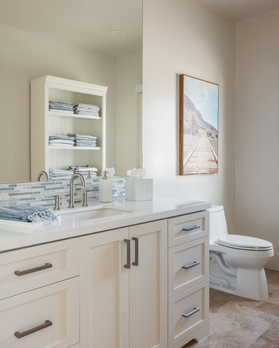 Half bath outside the game room