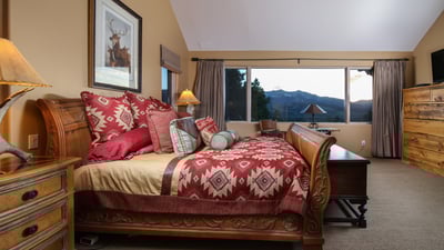 Primary suite on upper level