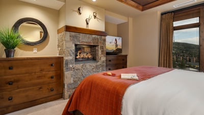 Primary suite with fireplace