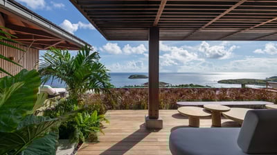 Ti Manoir Lounge Area: Outdoor lounge area on the covered terrace in the Villa Ti Manoir.&nbsp;