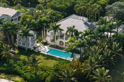 9BDR ocean view villa with full staff, golf carts, movie theater and gym